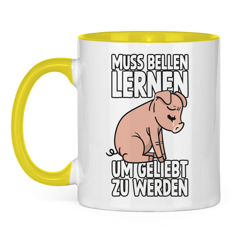 MUSS BELLEN LERNEN | TASSE ZWEIFARBIG