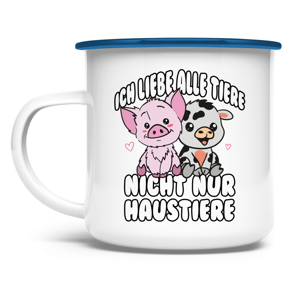 ICH LIEBE ALLE TIERE | EMAILLE TASSE