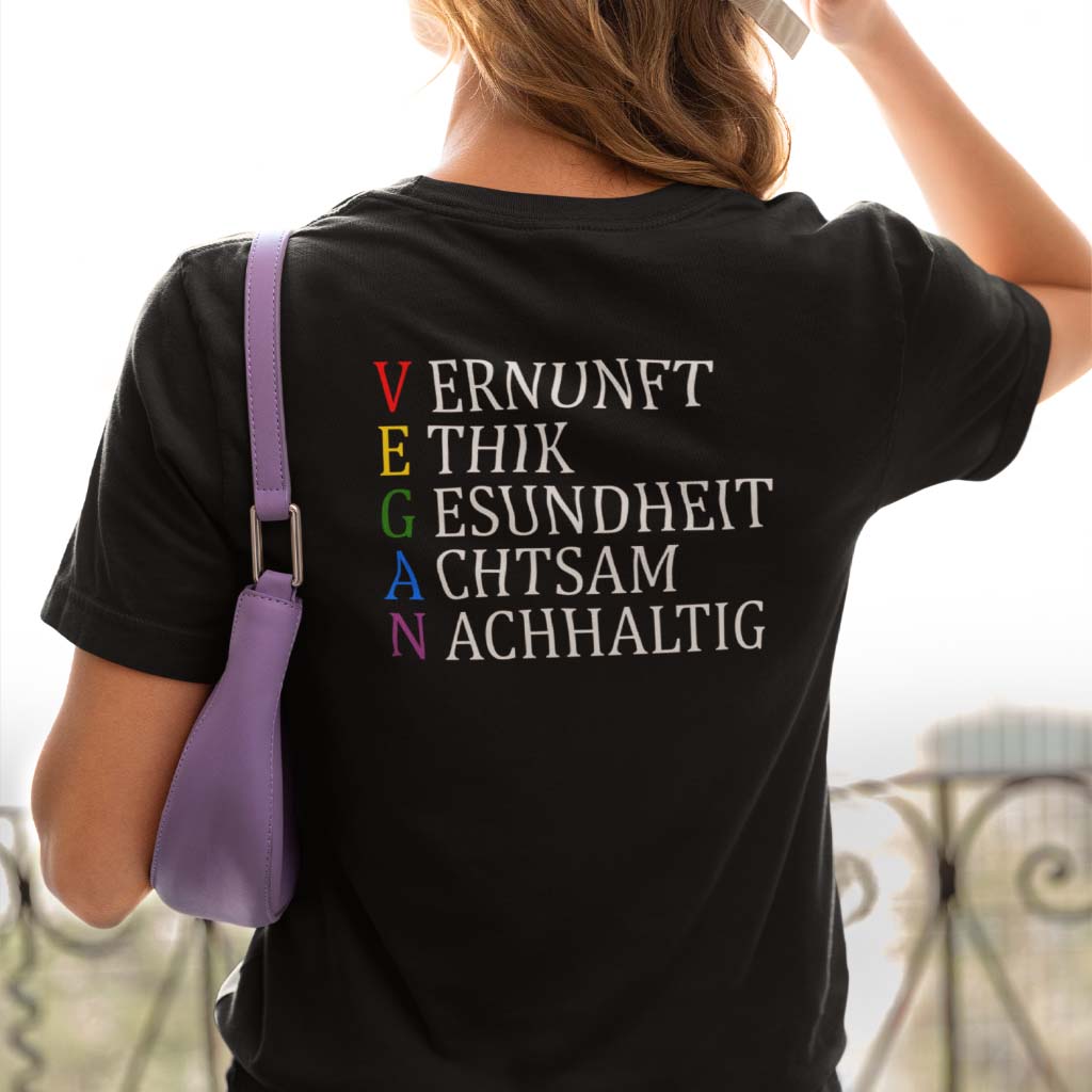 VEGAN | DAMEN PREMIUM BIO SHIRT | BACK PRINT