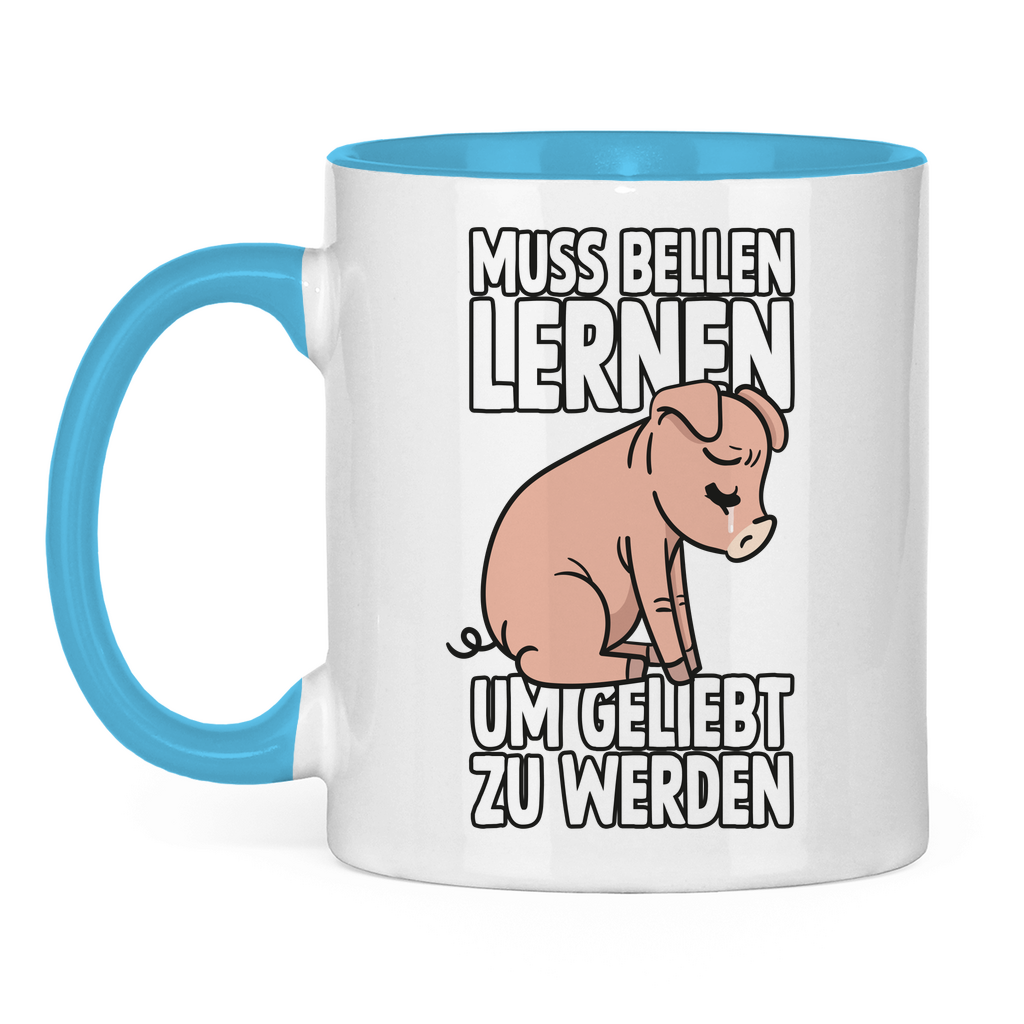 MUSS BELLEN LERNEN | TASSE ZWEIFARBIG