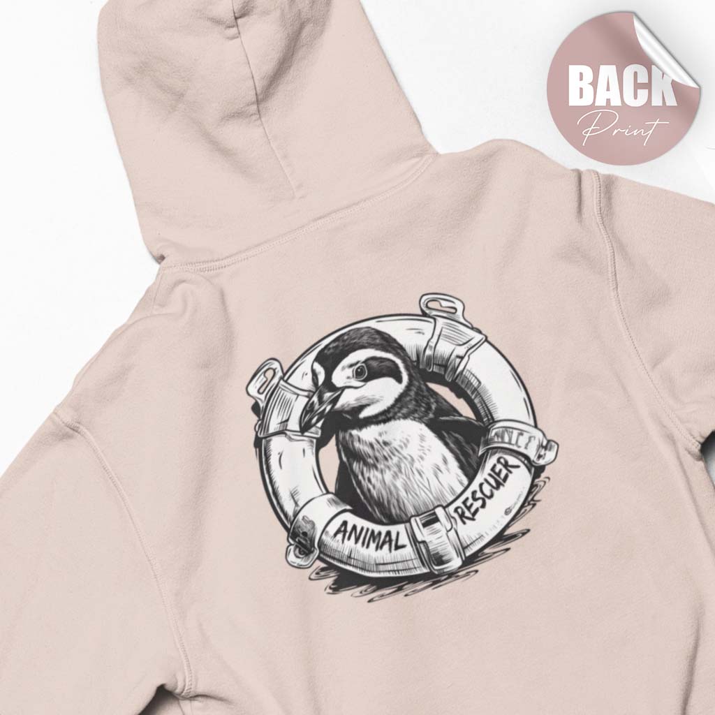 TIERRETTUNG | DAMEN PREMIUM BIO HOODIE | BACK PRINT