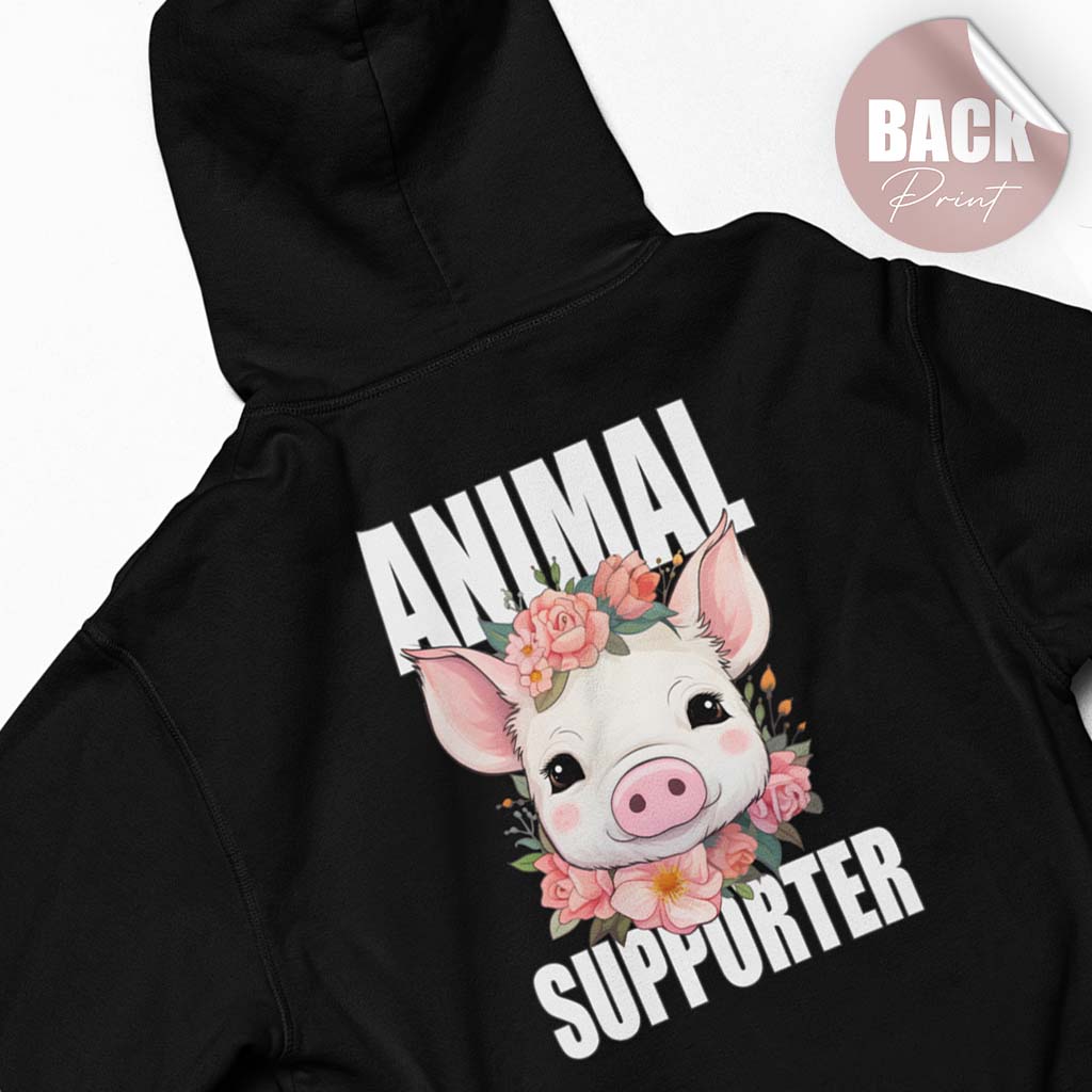 ANIMAL SUPPORTER | DAMEN PREMIUM BIO HOODIE | BACK PRINT