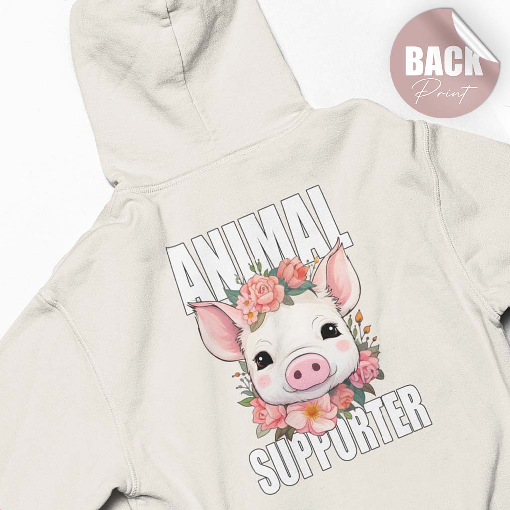 ANIMAL SUPPORTER | DAMEN PREMIUM BIO HOODIE | BACK PRINT