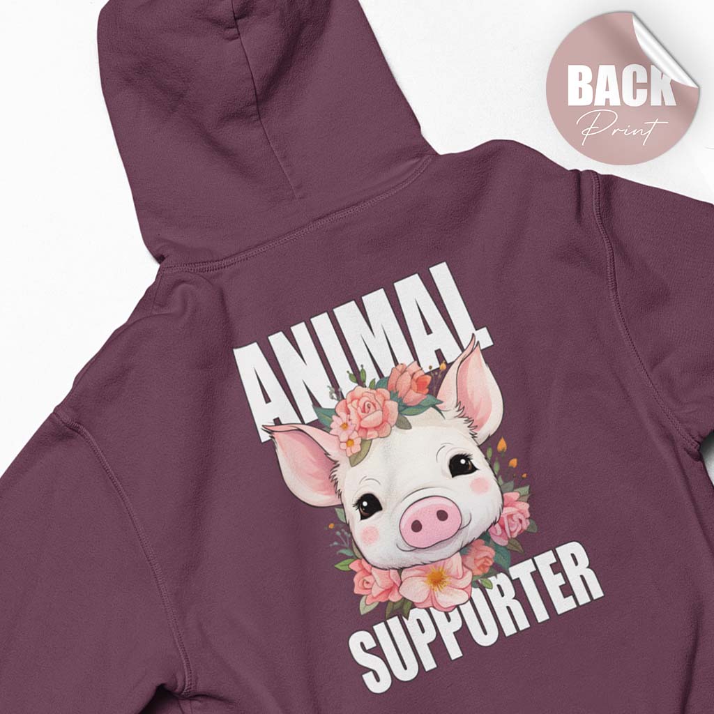 ANIMAL SUPPORTER | DAMEN PREMIUM BIO HOODIE | BACK PRINT