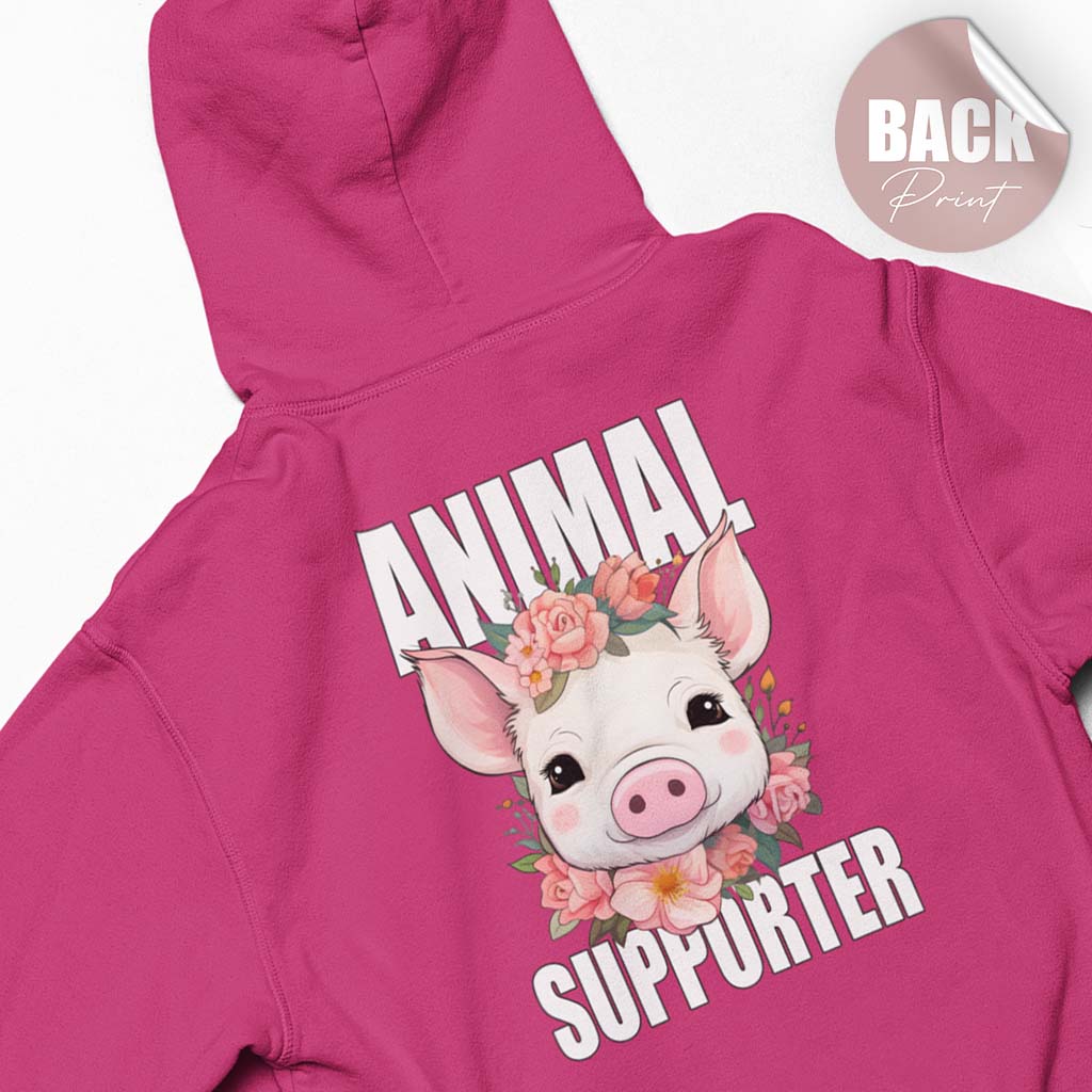 ANIMAL SUPPORTER | DAMEN PREMIUM BIO HOODIE | BACK PRINT