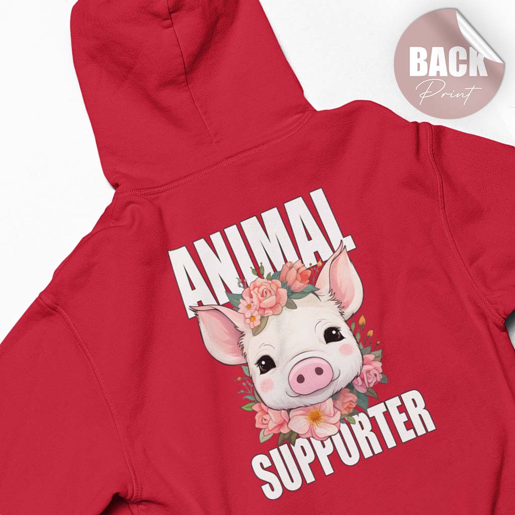 ANIMAL SUPPORTER | DAMEN PREMIUM BIO HOODIE | BACK PRINT