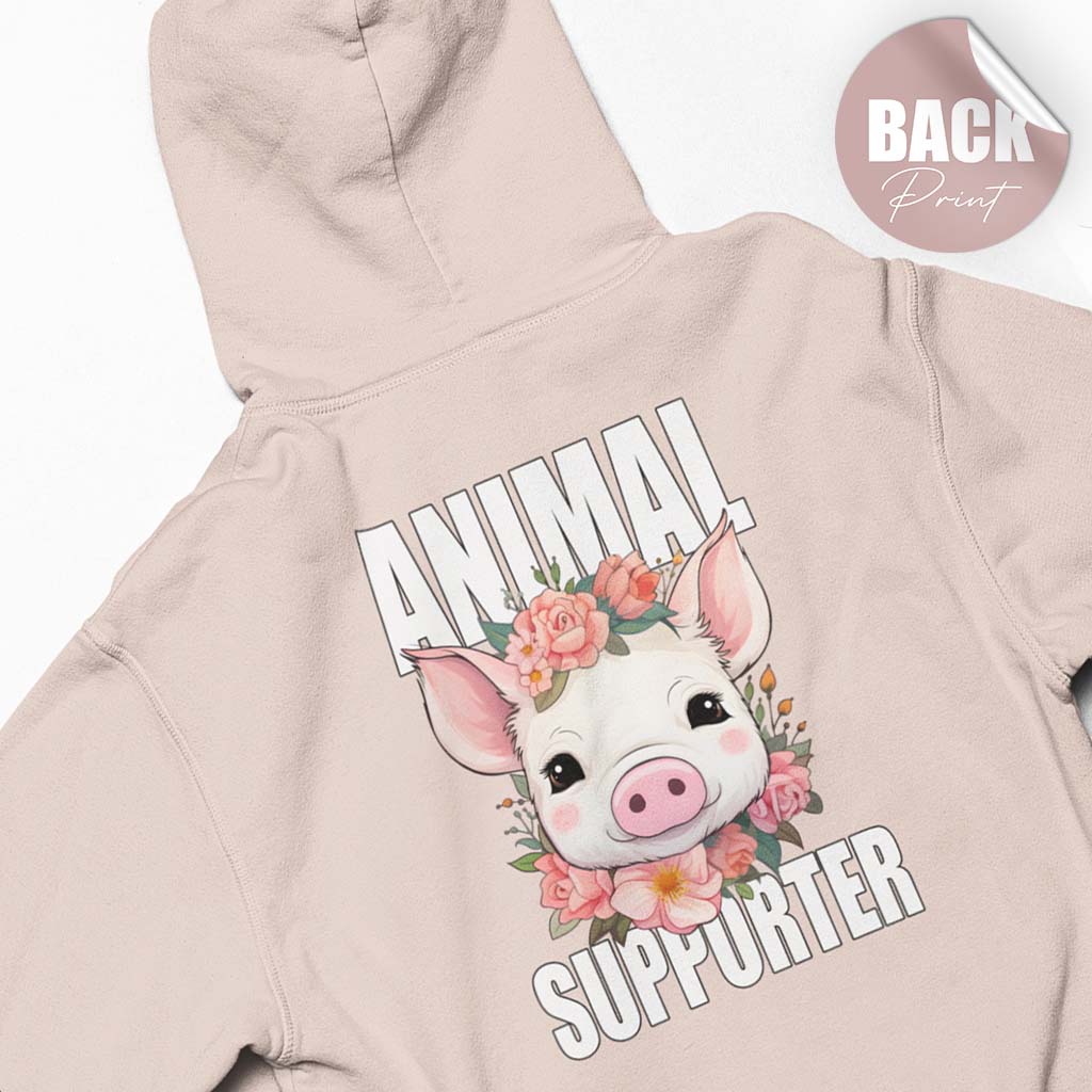 ANIMAL SUPPORTER | DAMEN PREMIUM BIO HOODIE | BACK PRINT