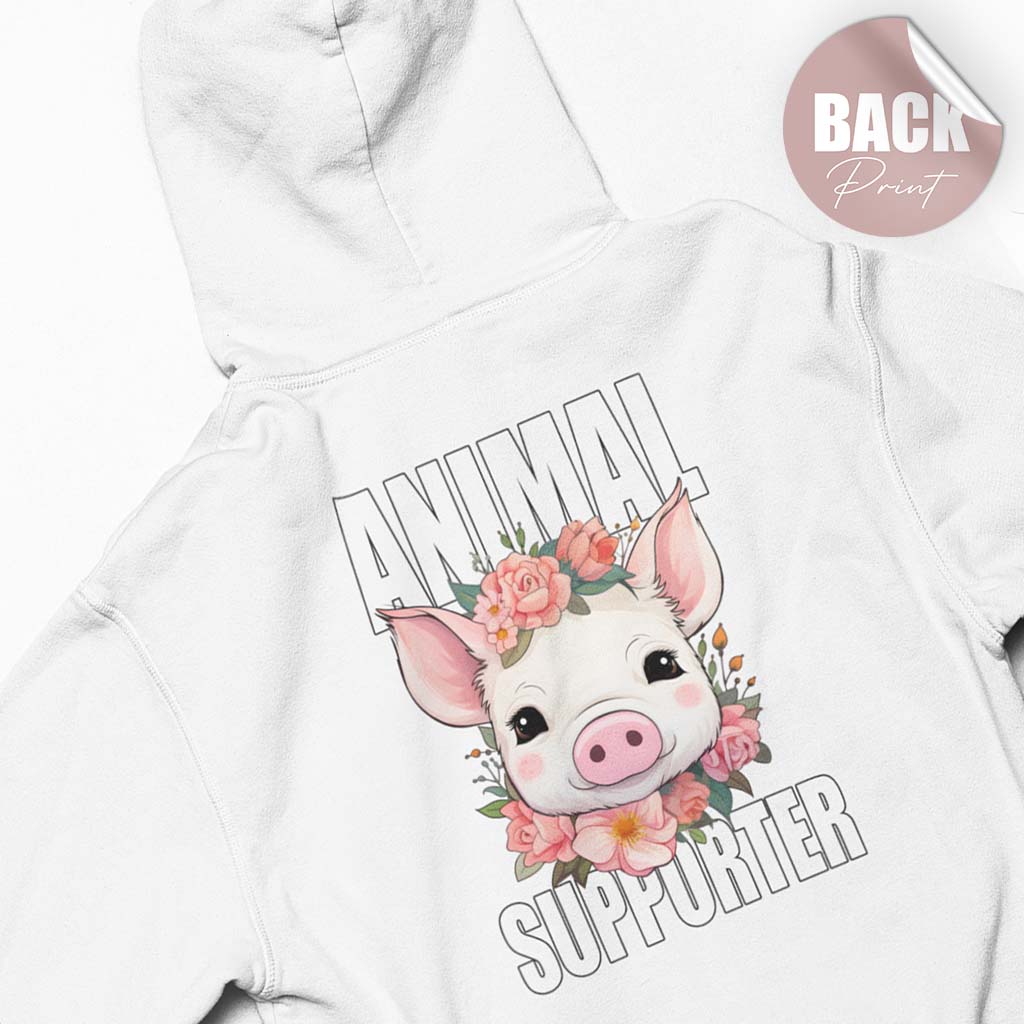 ANIMAL SUPPORTER | DAMEN PREMIUM BIO HOODIE | BACK PRINT