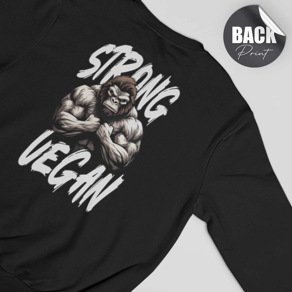 STRONG VEGAN | HERREN PREMIUM BIO SWEATSHIRT | BACK PRINT