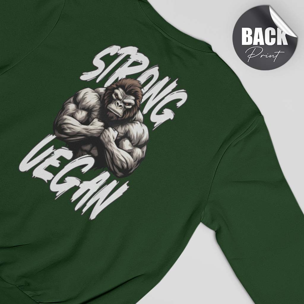 STRONG VEGAN | HERREN PREMIUM BIO SWEATSHIRT | BACK PRINT