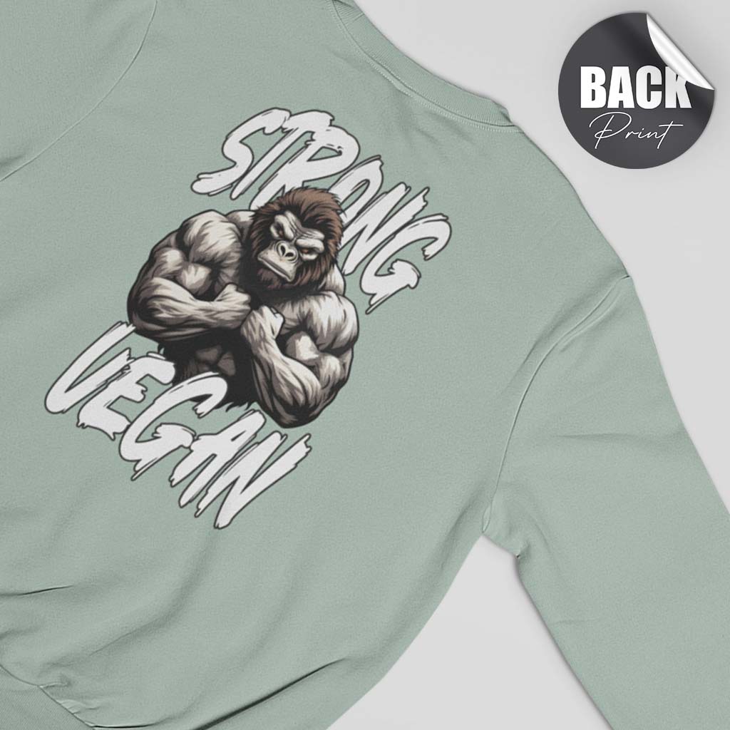 STRONG VEGAN | HERREN PREMIUM BIO SWEATSHIRT | BACK PRINT