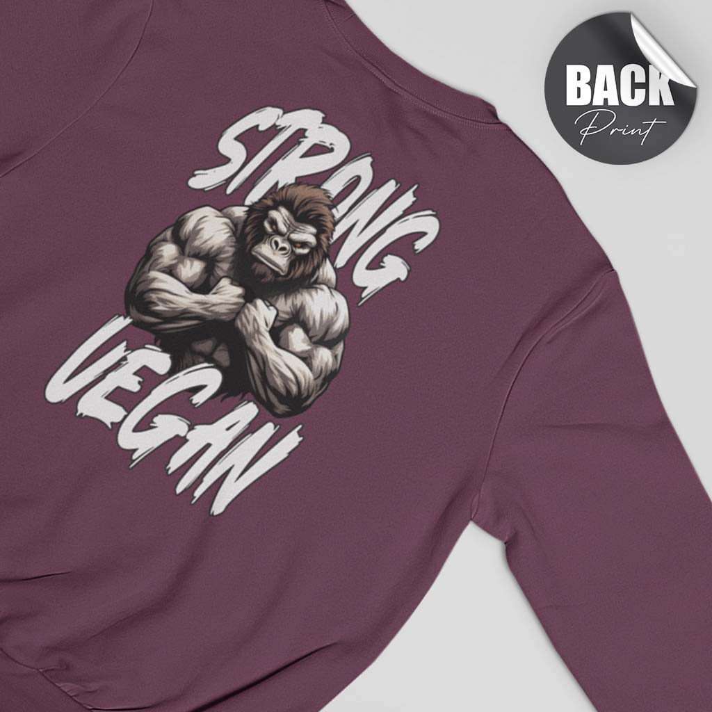 STRONG VEGAN | HERREN PREMIUM BIO SWEATSHIRT | BACK PRINT