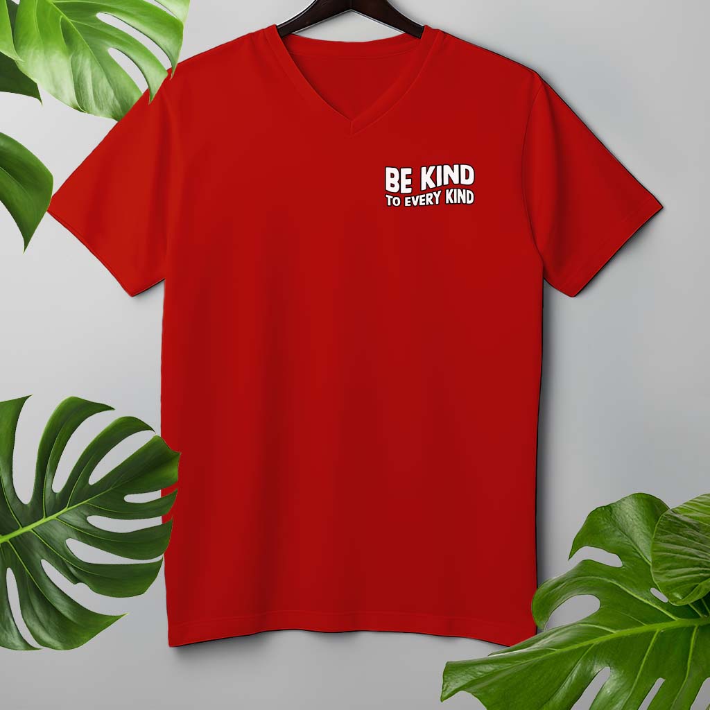 BE KIND TO EVERY KIND | HERREN PREMIUM V-NECK BIO SHIRT
