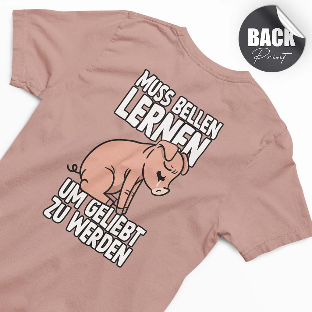 MUSS BELLEN LERNEN | HERREN PREMIUM BIO SHIRT | BACK PRINT