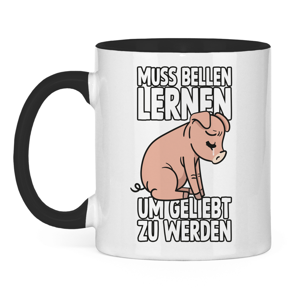 MUSS BELLEN LERNEN | TASSE ZWEIFARBIG