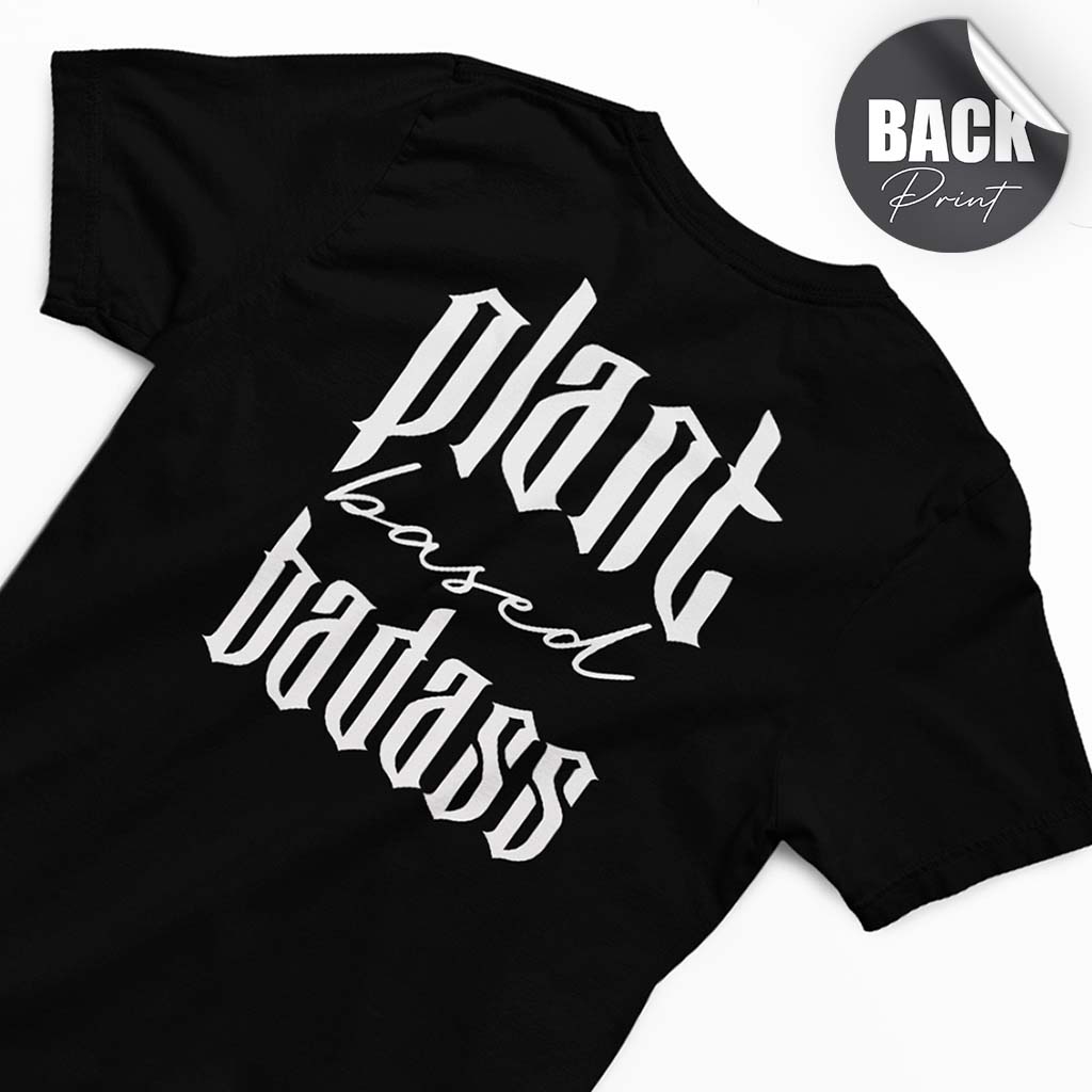 PLANT BASED BADASS | HERREN PREMIUM BIO SHIRT | BACK PRINT
