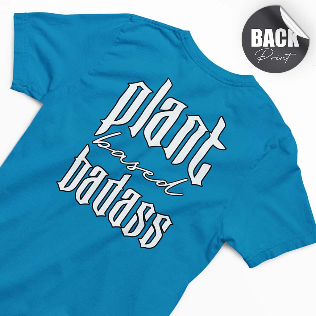 PLANT BASED BADASS | HERREN PREMIUM BIO SHIRT | BACK PRINT