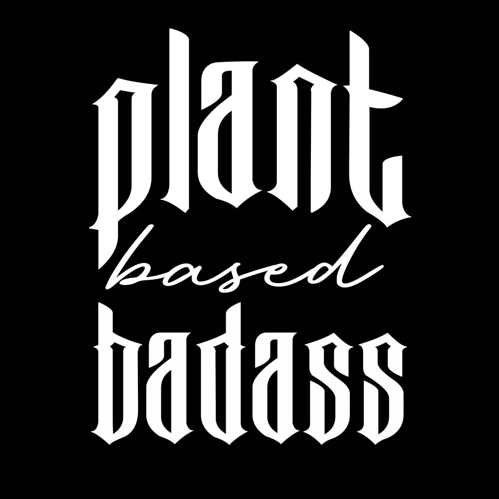 PLANT BASED BADASS | HERREN PREMIUM BIO SHIRT | BACK PRINT