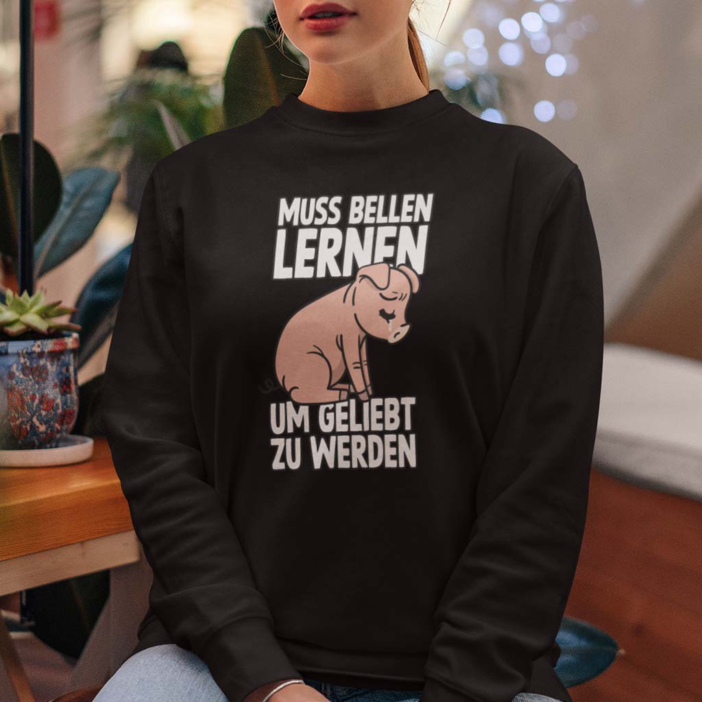 MUSS BELLEN LERNEN | DAMEN PREMIUM BIO SWEATSHIRT