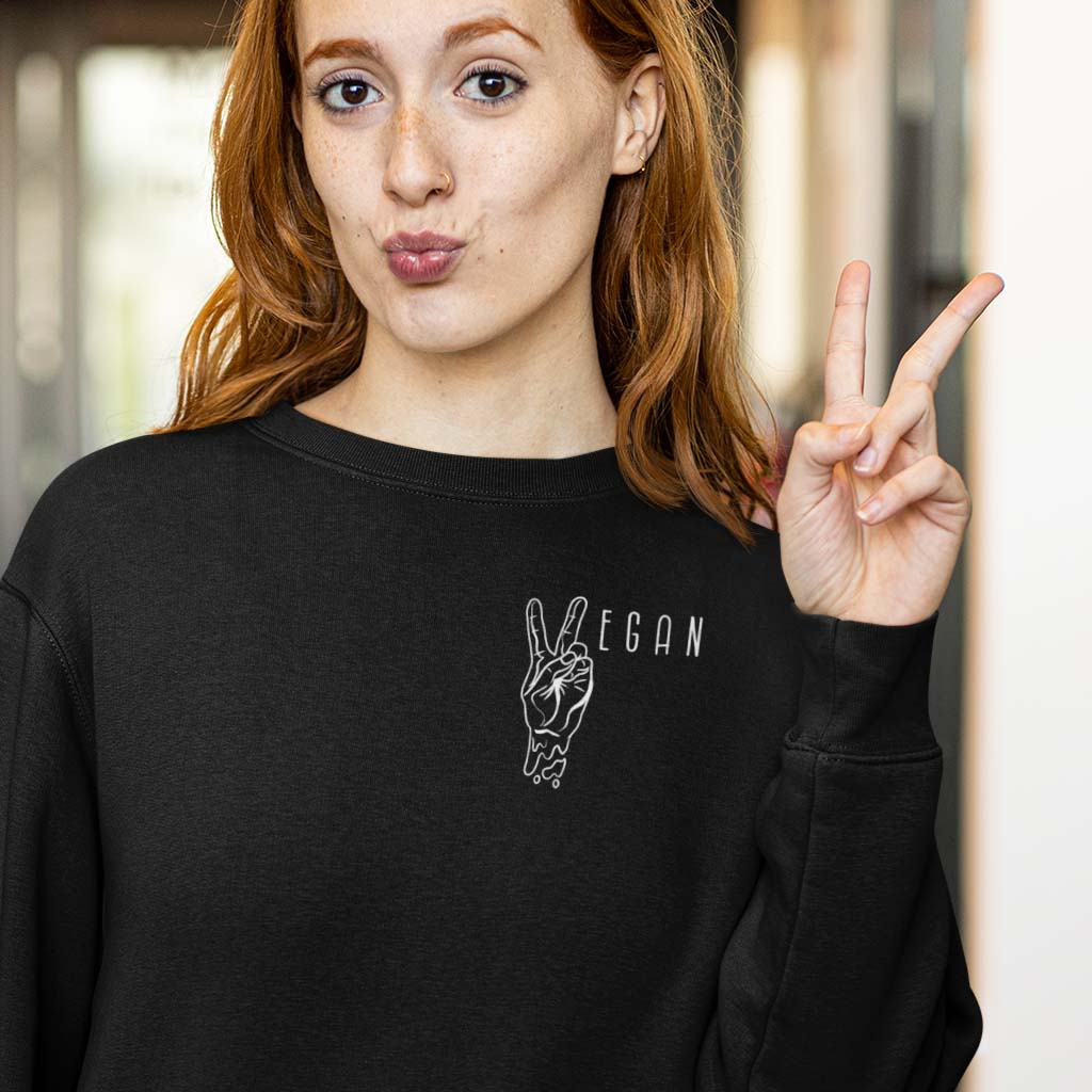 VEGAN PEACE | DAMEN PREMIUM BIO SWEATSHIRT