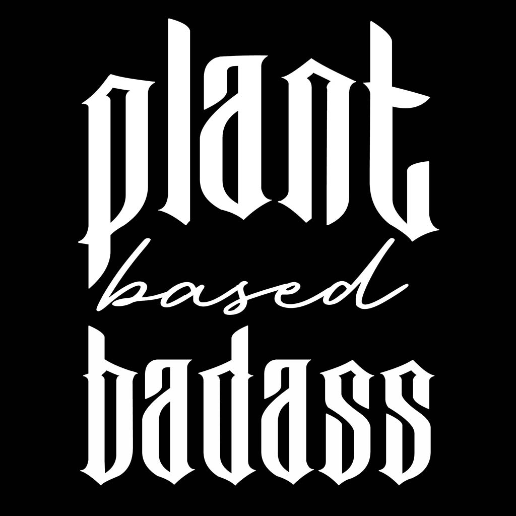 PLANT BASED BADASS | HERREN PREMIUM BIO SWEATSHIRT | BACK PRINT