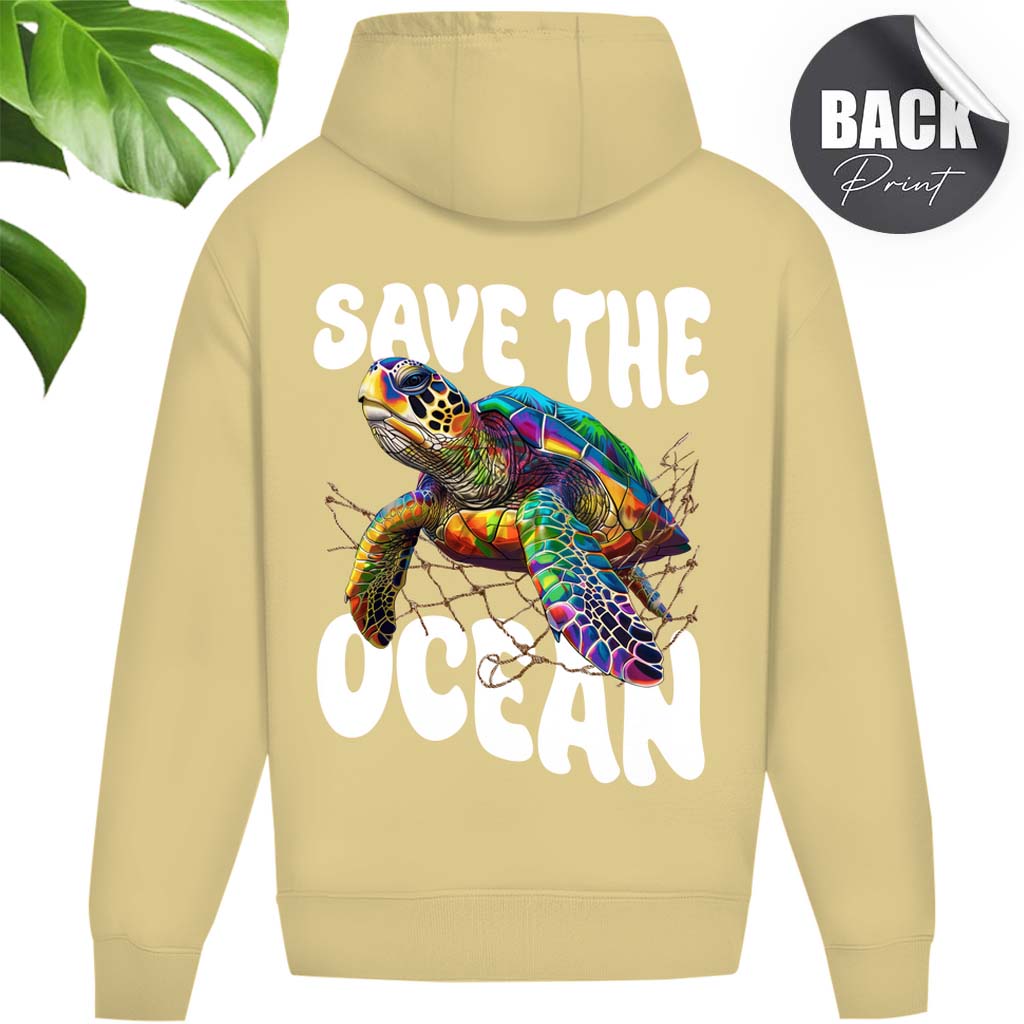 SAVE THE OCEAN | HERREN OVERSIZE HOODIE | BACK PRINT