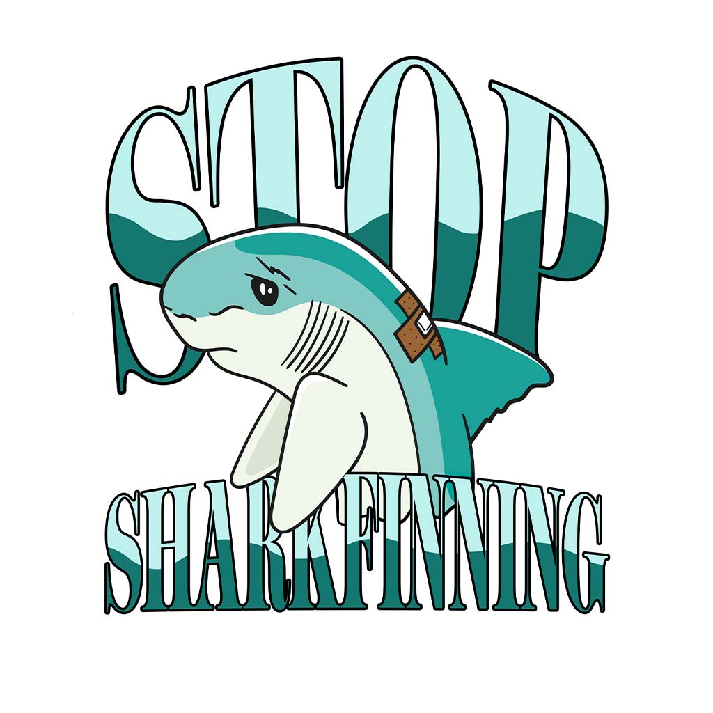 STOP SHARKFINNING | DAMEN PREMIUM BIO SWEATSHIRT | BACK PRINT