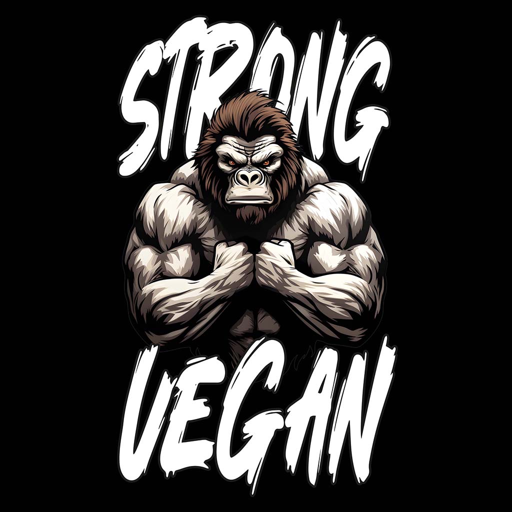 STRONG VEGAN | HERREN PREMIUM BIO SWEATSHIRT | BACK PRINT