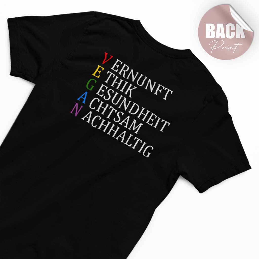 VEGAN | DAMEN PREMIUM BIO SHIRT | BACK PRINT
