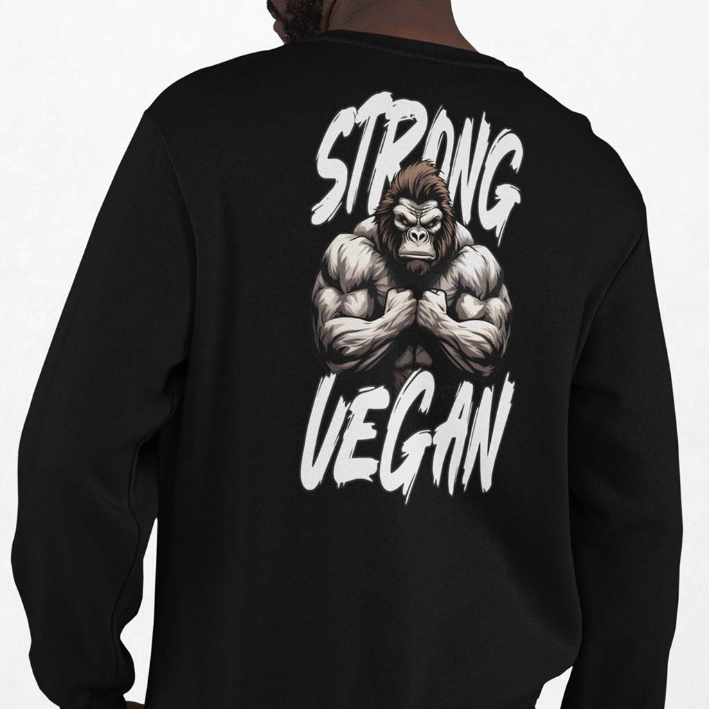 STRONG VEGAN | HERREN PREMIUM BIO SWEATSHIRT | BACK PRINT