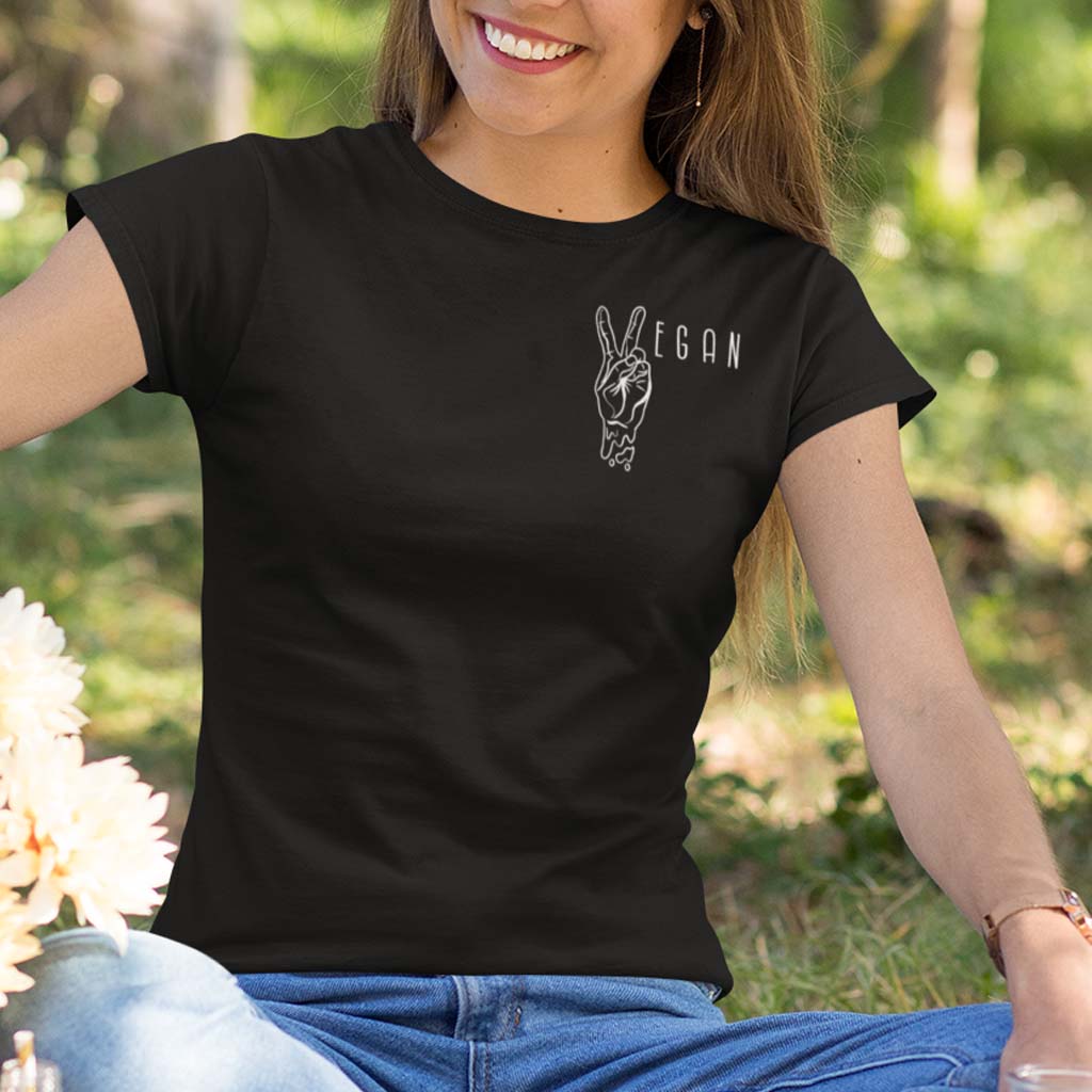 VEGAN PEACE | DAMEN PREMIUM BIO SHIRT