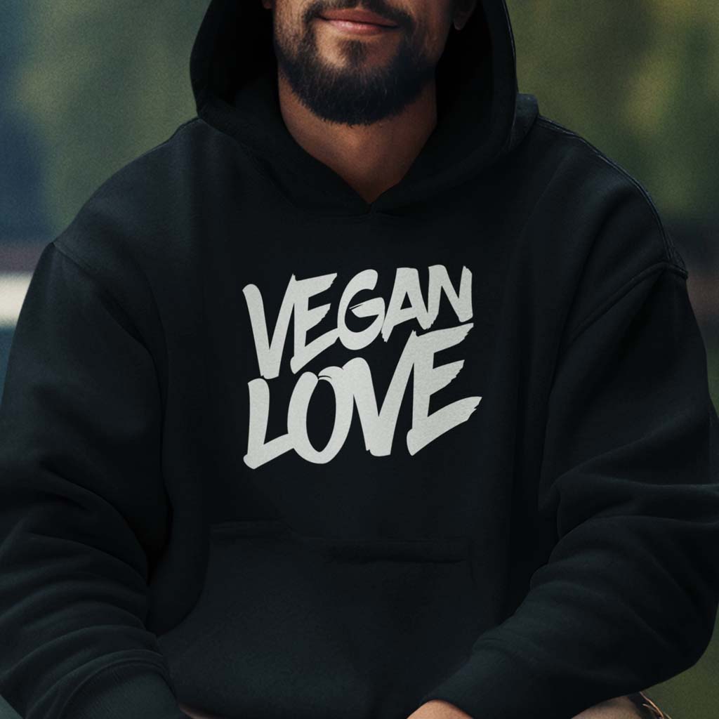 Oversized Hoodie - Vegan Love auf der Vorderseite