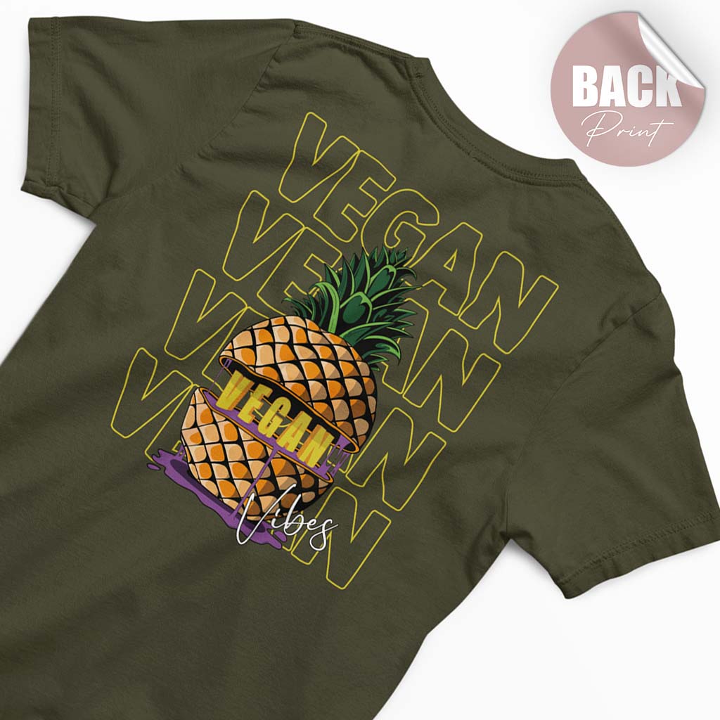 VEGANANAS | DAMEN PREMIUM V-NECK BIO SHIRT | BACK PRINT