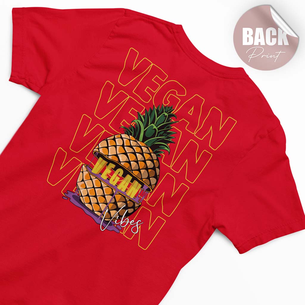 VEGANANAS | DAMEN PREMIUM V-NECK BIO SHIRT | BACK PRINT
