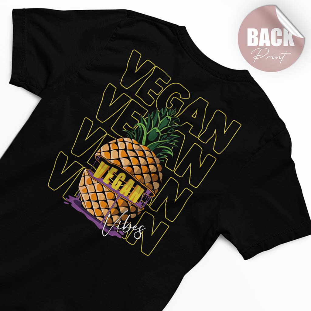 VEGANANAS | DAMEN PREMIUM V-NECK BIO SHIRT | BACK PRINT