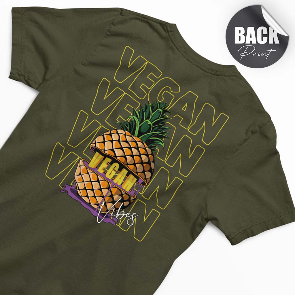 VEGANANAS | HERREN PREMIUM V-NECK BIO SHIRT | BACK PRINT
