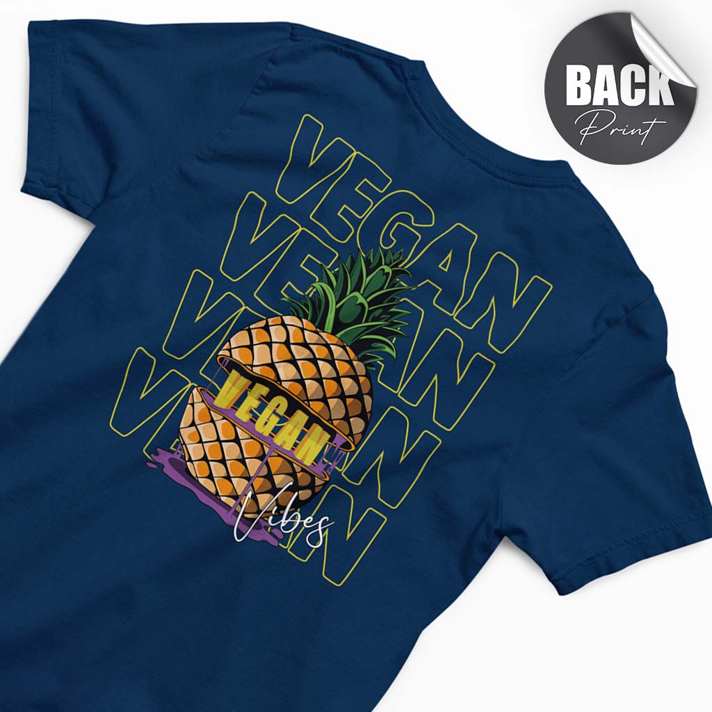 VEGANANAS | HERREN PREMIUM V-NECK BIO SHIRT | BACK PRINT