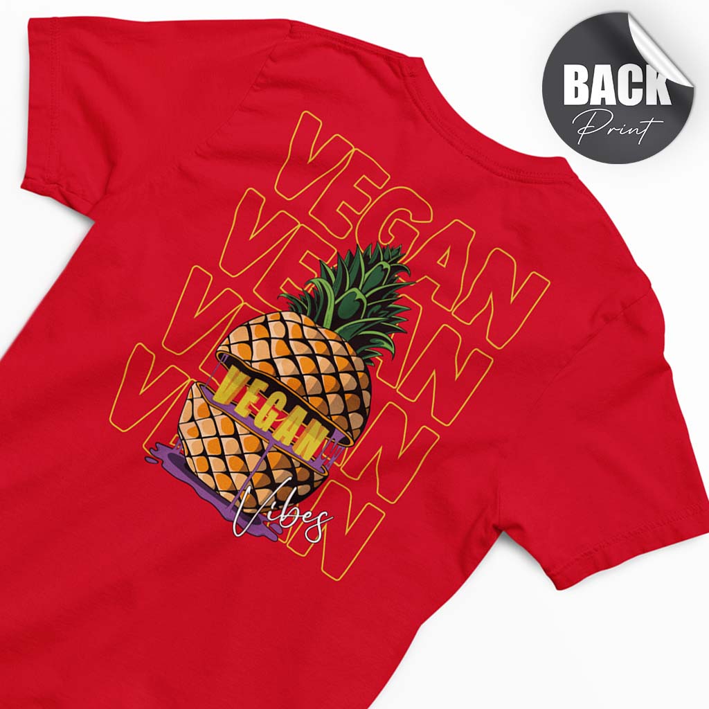 VEGANANAS | HERREN PREMIUM V-NECK BIO SHIRT | BACK PRINT