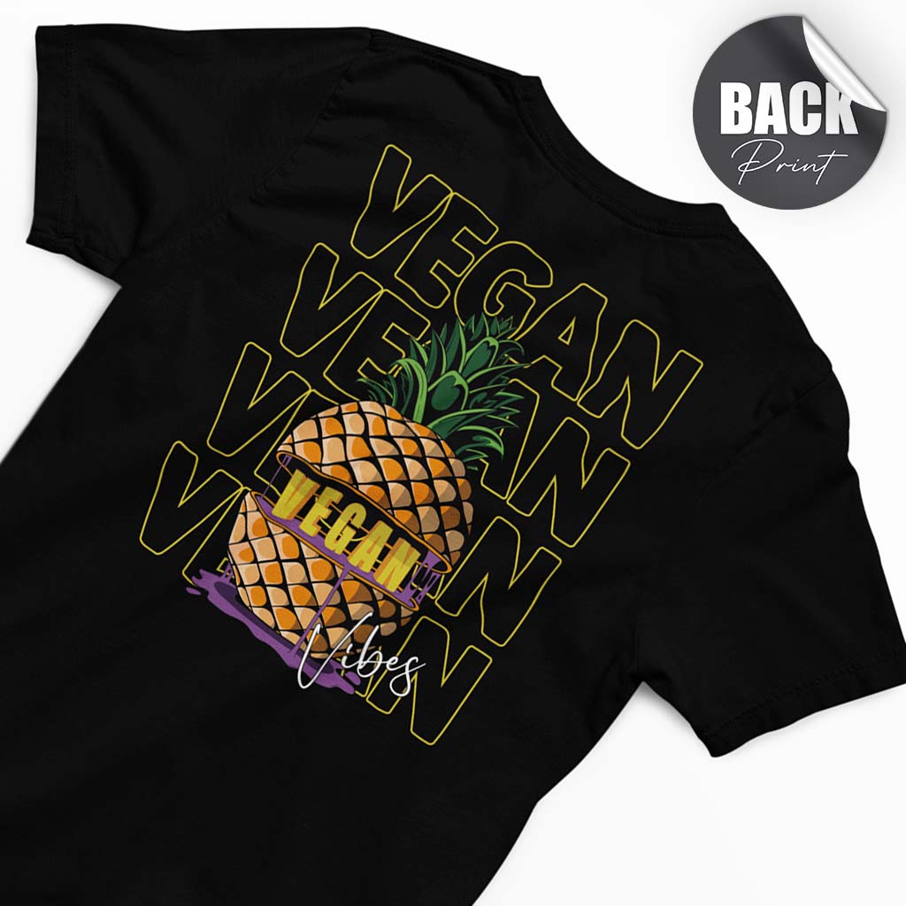 VEGANANAS | HERREN PREMIUM V-NECK BIO SHIRT | BACK PRINT