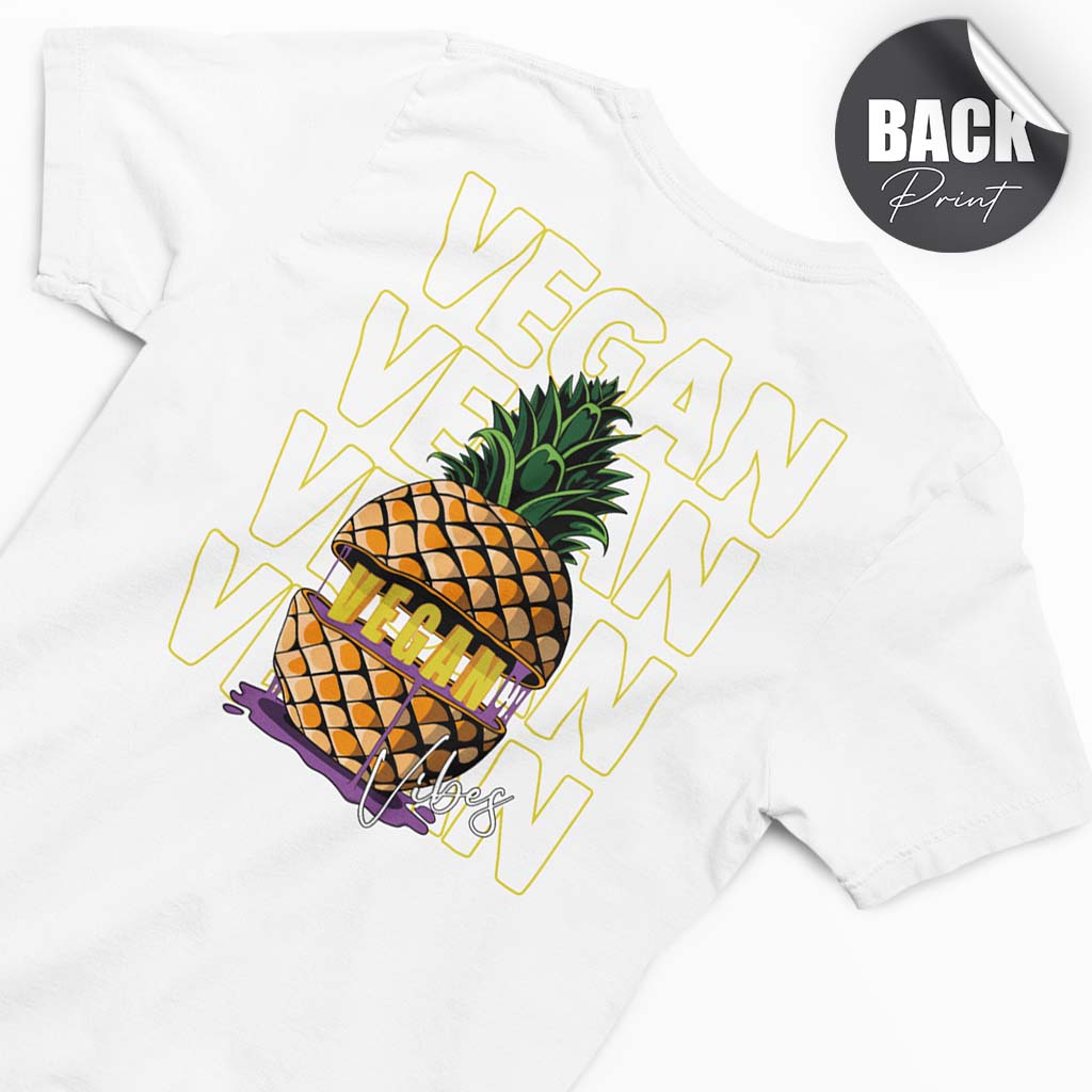 VEGANANAS | HERREN PREMIUM V-NECK BIO SHIRT | BACK PRINT