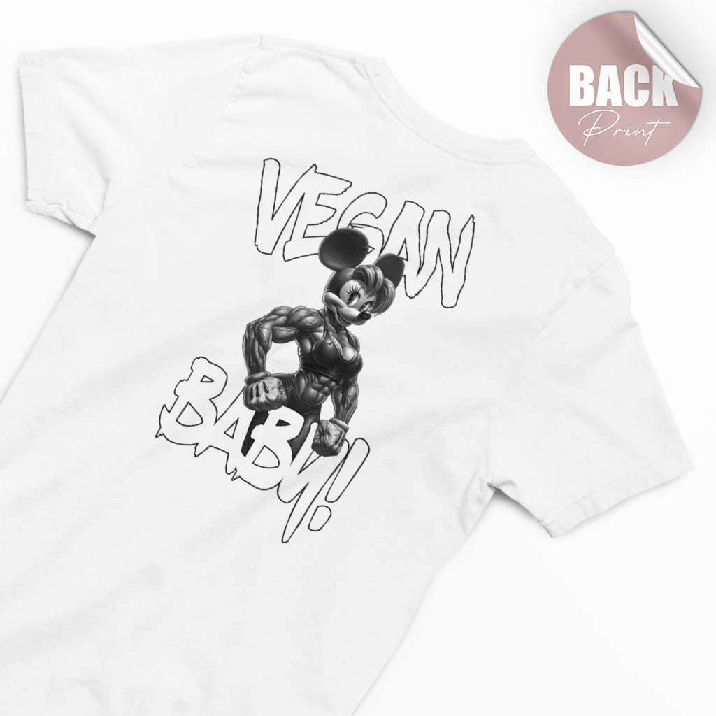 VEGAN BABY! | DAMEN PREMIUM BIO SHIRT | BACK PRINT