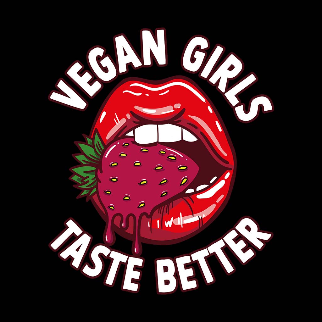 VEGAN GIRLS TASTE BETTER | DAMEN OVERSIZE CROP TOP