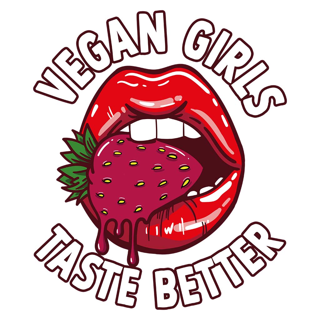 VEGAN GIRLS TASTE BETTER | DAMEN PREMIUM V-NECK BIO SHIRT