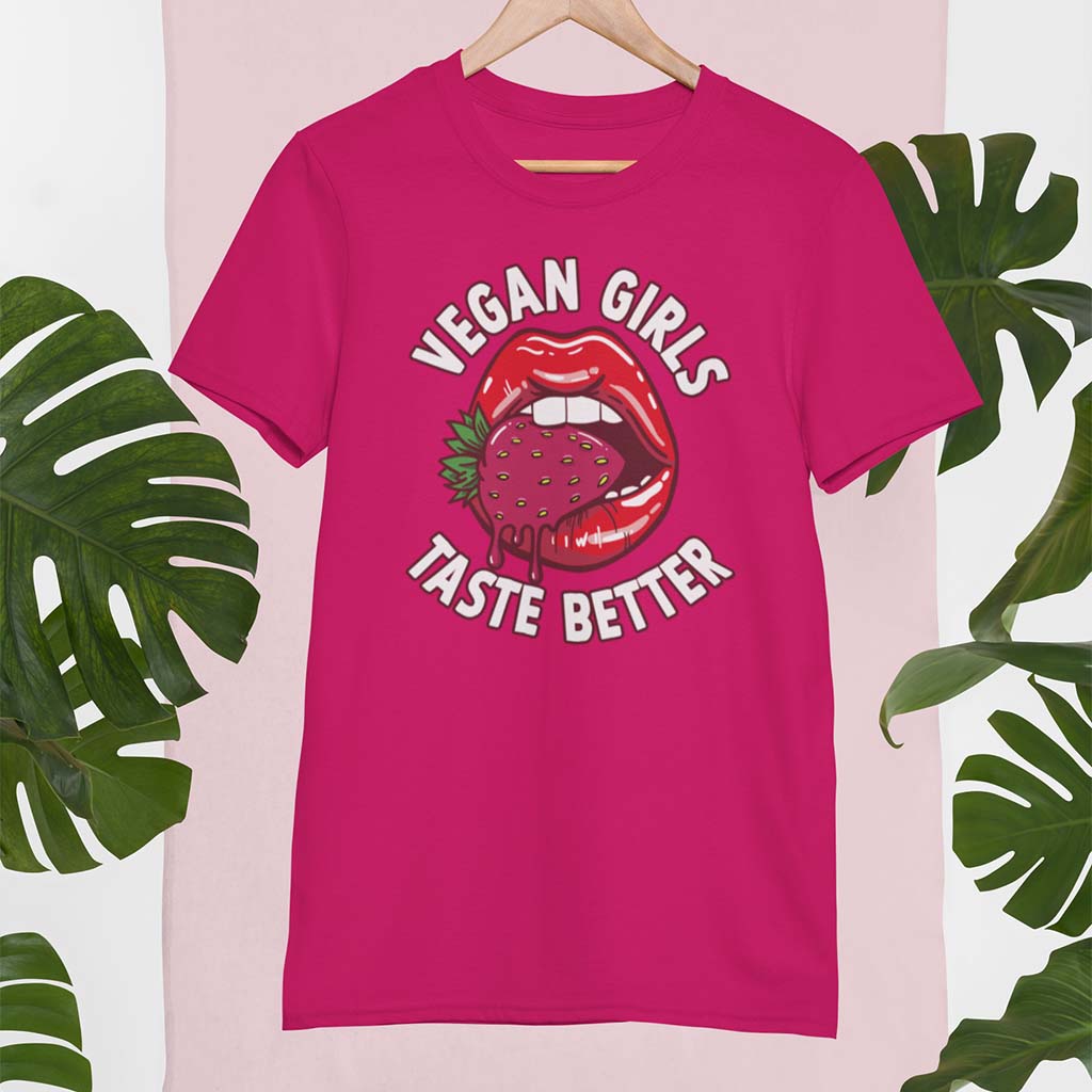 VEGAN GIRLS TASTE BETTER | DAMEN PREMIUM BIO SHIRT