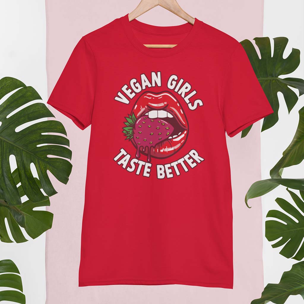 VEGAN GIRLS TASTE BETTER | DAMEN PREMIUM BIO SHIRT