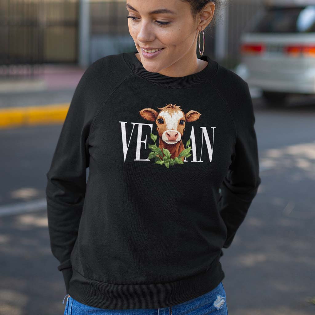 VEGAN KUH | DAMEN PREMIUM BIO SWEATSHIRT