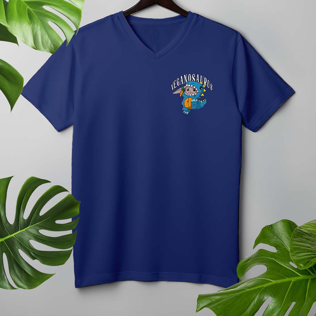 VEGANOSAURUS | HERREN PREMIUM V-NECK BIO SHIRT