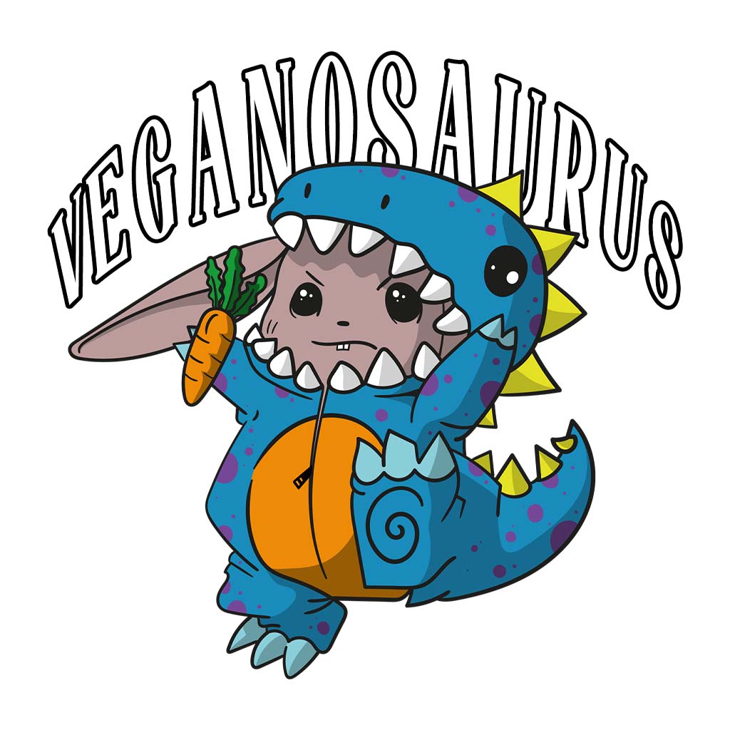 VEGANOSAURUS | DAMEN PREMIUM V-NECK BIO SHIRT