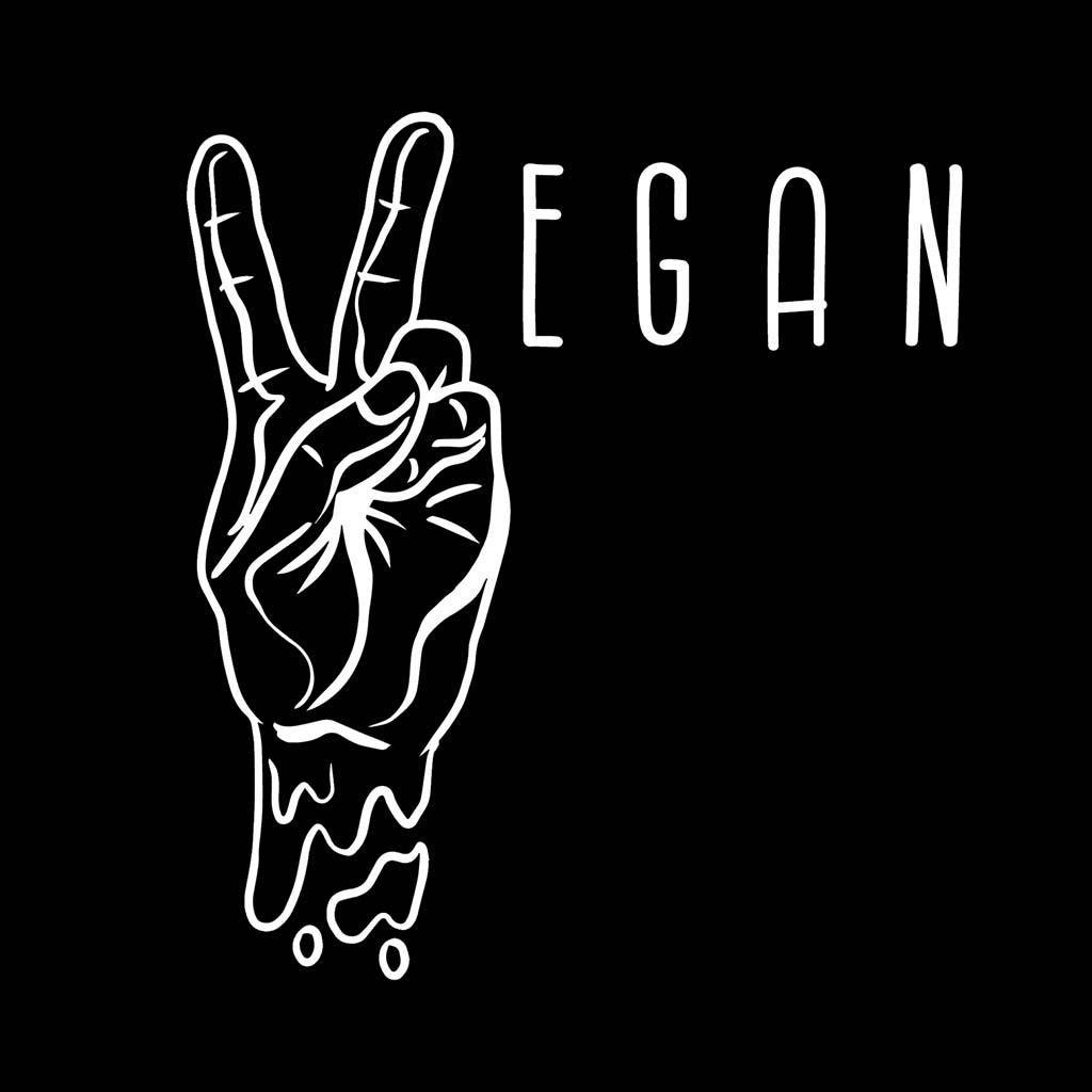 VEGAN PEACE | DAMEN PREMIUM BIO HOODIE