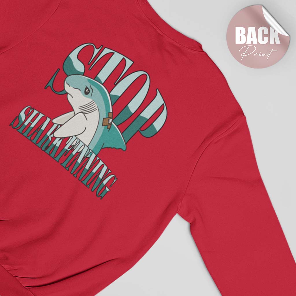 STOP SHARKFINNING | DAMEN PREMIUM BIO SWEATSHIRT | BACK PRINT